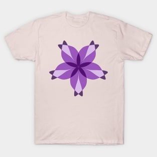 Purple Geometric Flower T-Shirt